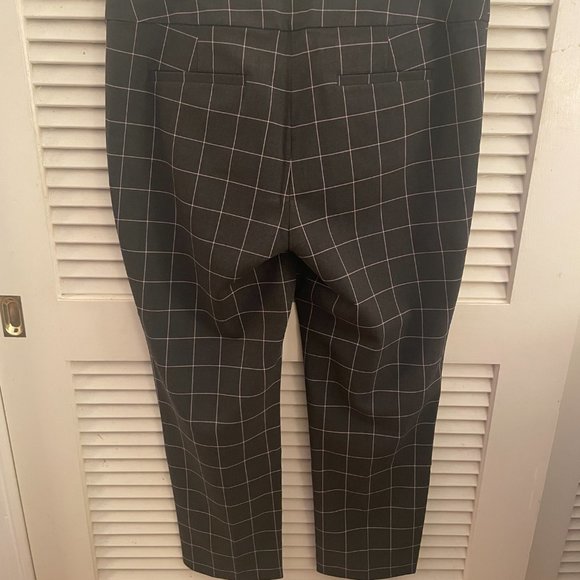 Charcoal Pink Pinstriped Plaid Dress Pants - Picture 2 of 3